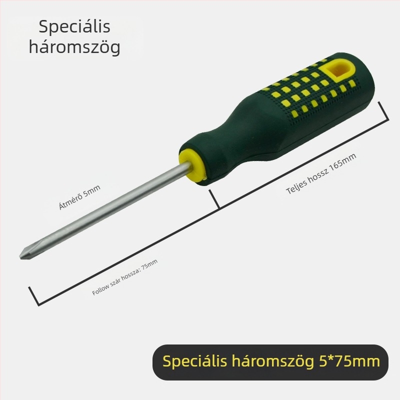 Yu shun csavarhúzó készlet Phillips, flat, háromszög, U- alakú és virágfejű tipussal; szénacél, 0,1 kg; 360 darab