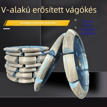 Gyémánt vágókorong sarokcsiszolóhoz – V alakú, vastagodott, kőre és betonpadlókhoz, szinterezett