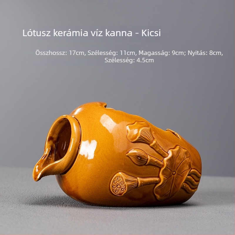 Kézzel készített kerámia víztartó halaknak és hidroponikához, klasszikus stílus, glazúrral