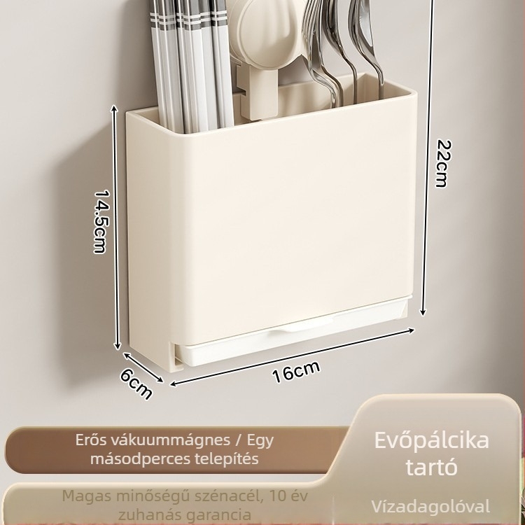 Fali Konyhai Tároló Szívócsésze Rendszerrel, Fúrás Nélkül, Szénacél Anyag, Modern Minimalista Rendező
