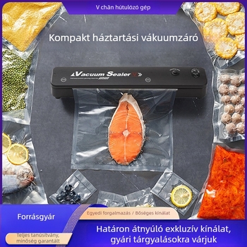 Kompakt háztartási vákuumzáró gép, teljesen automatikus élelmiszercsomagolás és frissesség megőrzése