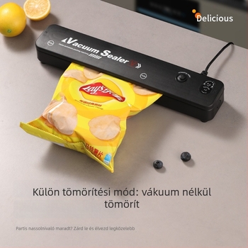 Kompakt háztartási vákuumzáró gép, teljesen automatikus élelmiszercsomagolás és frissesség megőrzése