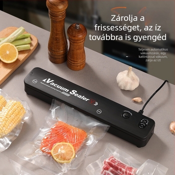 Kompakt háztartási vákuumzáró gép, teljesen automatikus élelmiszercsomagolás és frissesség megőrzése