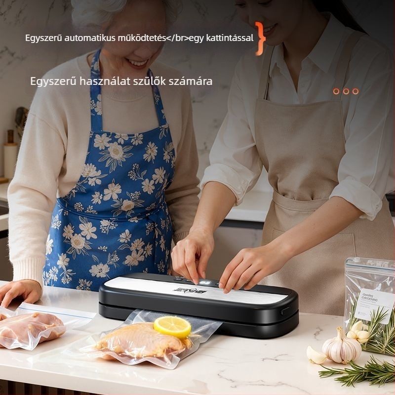 Teljesen automata vákuumzáró készülék, száraz és nedves kettős használat, FK-7909, 135W, 220V, ABS ház