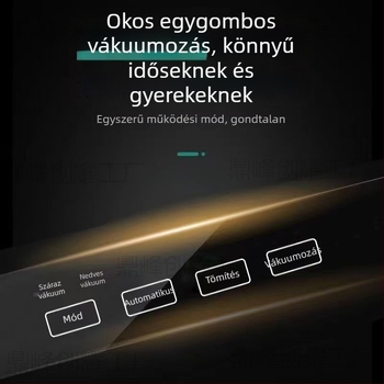 Teljesen automata kereskedelmi vákuumzáró gép élelmiszer csomagolásához, kompakt otthoni használatra