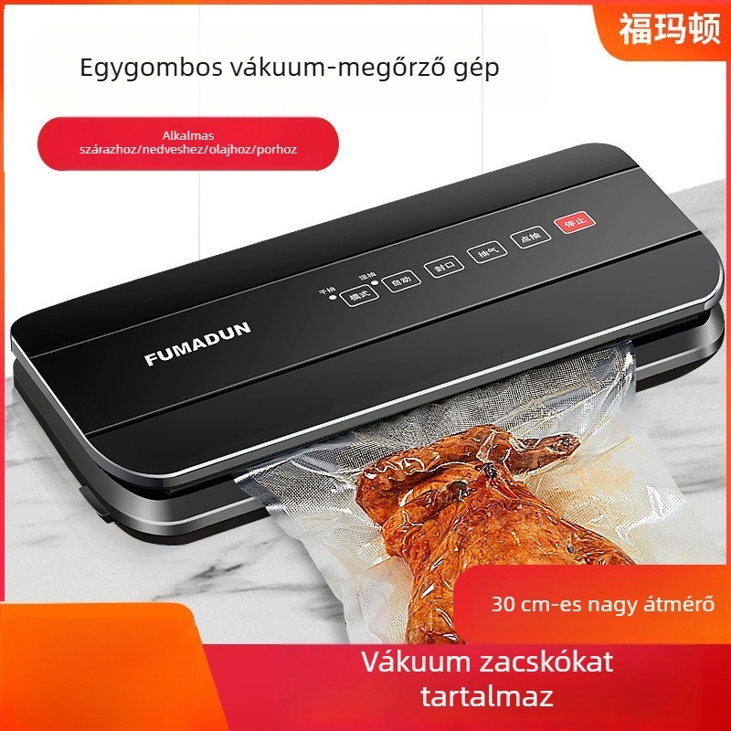 Teljesen automata kereskedelmi vákuumzáró gép élelmiszer csomagolásához, kompakt otthoni használatra