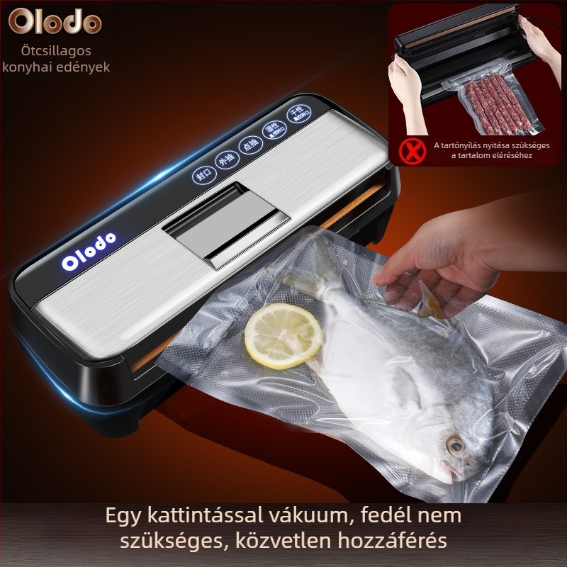 Orado Otthoni vákuumos záró készülék kettős pumpával, nagy szívóerő, automatikus zárás élelmiszer csomagoláshoz