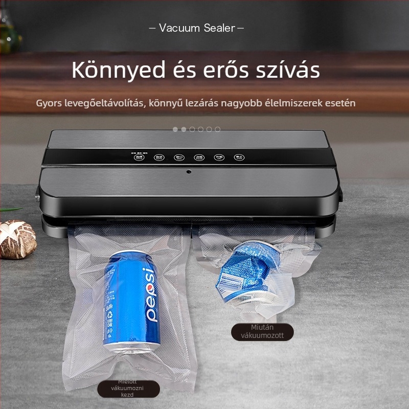 Vákuumcsomagoló készülék, ABS ház, 110W, 220V, Modell 01, Kapacitás >2000 ml