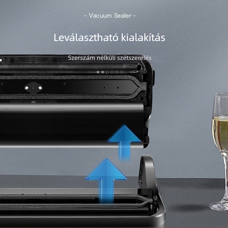 Vákuumcsomagoló készülék, ABS ház, 110W, 220V, Modell 01, Kapacitás >2000 ml