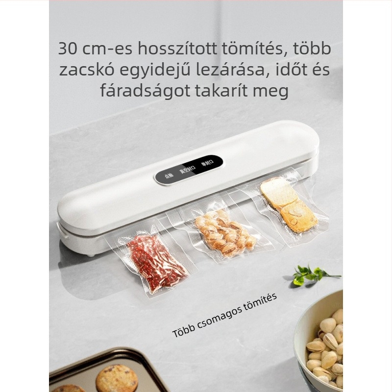 Teljesen automata vákuumzáró gép élelmiszer-megőrzésre, kompakt otthoni száraz–nedves kettős használatra