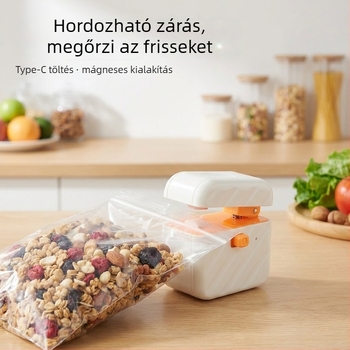 Zacskózáró klipsz – kompakt, hőzáró zárás, logónyomtatás, egyedi gyártás