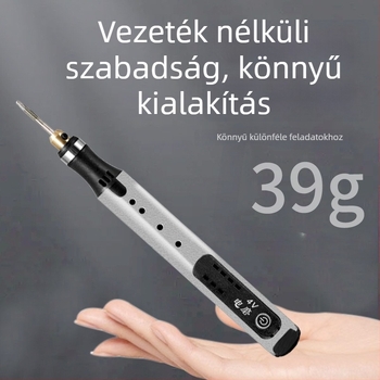 Töltő nélküli lítium akkumulátoros gravíró toll 12V táplálás, rögzített sebesség-szabályozás, Electric Mill sorozat