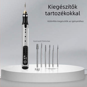 Töltő nélküli lítium akkumulátoros gravíró toll 12V táplálás, rögzített sebesség-szabályozás, Electric Mill sorozat