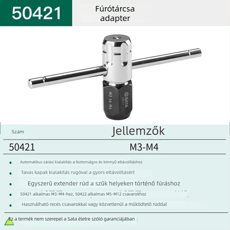 Star Teljes acélból készült menetkészlet, T-típusú tokmány és kézi készlet