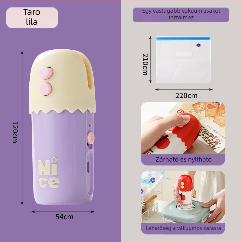 Három az egyben hordozható vákuumzáró készülék otthoni élelmiszer-csomagoláshoz — Márka: Yili, Modell: YL021, Csomagolás: 100 db/doboz, Stílus: Modern Minimalista