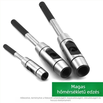 Menetfúró kulcs hrapov mechanizmussal, teljes acél konstrukció, állítható, krómozott felület, 45# acél, egyenes fogantyú