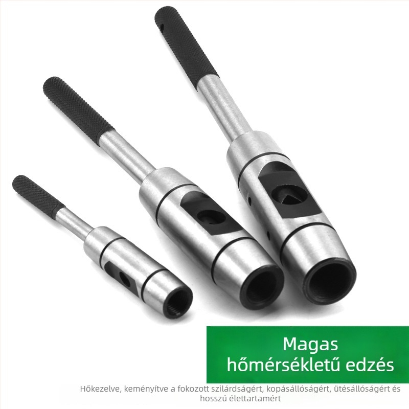 Menetfúró kulcs hrapov mechanizmussal, teljes acél konstrukció, állítható, krómozott felület, 45# acél, egyenes fogantyú