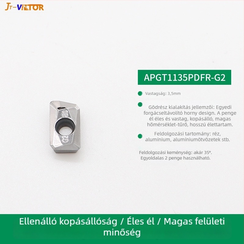 Alumínium maróbetét, APKT/APGT/SEHT sorozat, kopásálló, kódok APKT1604 APGT1604 1135 SEHT1204