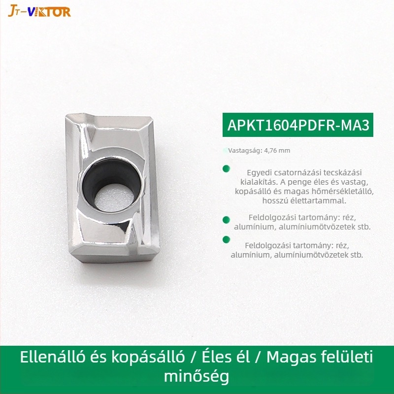 Alumínium maróbetét, APKT/APGT/SEHT sorozat, kopásálló, kódok APKT1604 APGT1604 1135 SEHT1204