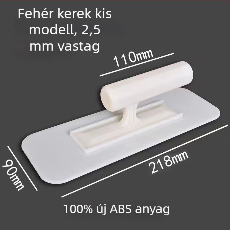 Plasztikus spatula diatomás díszvakolathoz – falak simítására szolgáló eszköz; Márka Hengdi, Modell 1104; Alaplemez anyaga: rozsdamentes acél; Fogantyú anyaga: műanyag; Alkalmazás: dekoráció