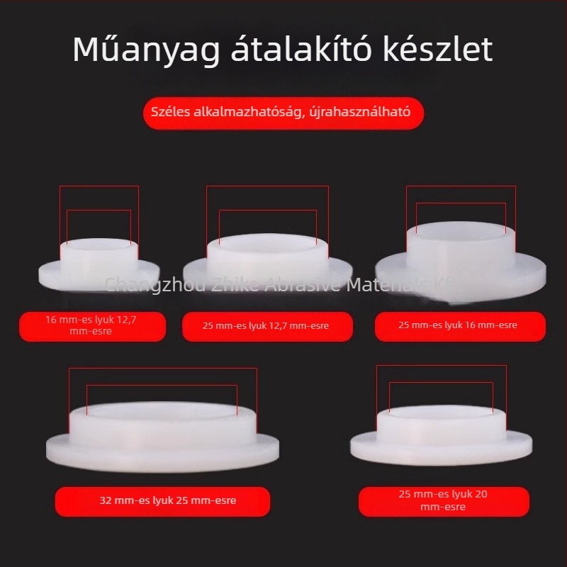 Fúróadapter gyémánt belső furattal, redukáló hüvely és nyílás alátét