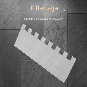 Glettelő kés csempéhez fogazott éllel, szénacél penge, fa markolat, 0,8 mm vastagság
