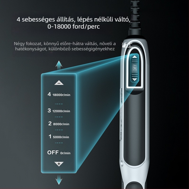 Deli elektromos csiszoló – kézi eszköz faragáshoz fához és jade-hoz, hálózati tápellátás, 110-240V, 1,5 m kábel, 0,2 kg