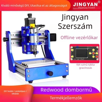 Mini CNC1310 gravírozó és lézeres jelölő gép asztali faipari munkákhoz