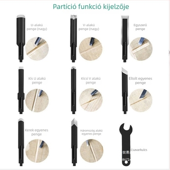 Elektromos favágó- és faragó eszköz faragáshoz és gravírozáshoz | Plug-in tápegység, 220–280V, alkalmas fához, táblákhoz és DIY bonsai projektekhez