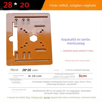 Bakelit alaplemez vágógéphez, többfunkciós, lyukasztásmentes pozicionálás, 45°-os ferde vágás, magas pontosságú famegmunkáló eszköz