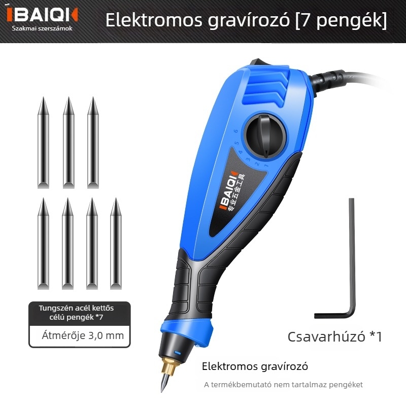 Elektromos gravírozó toll – gravírozó eszköz fémre, betonra és kövekre; Márka: Egyéb; Alkalmazási terület: Egyéb; Feszültség: Egyéb
