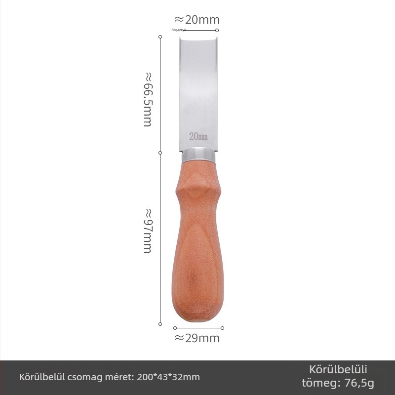 Edge Scraper fa kezelővel – Leather DIY Tool, French Wide Edge, Thinning Knife (Origin: Anhui; Brand: Yl; Nem importált)