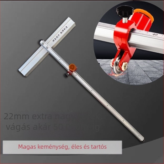 BALO Ordinary glass knife — csempevágó nagy kerékkel és T-alakú pengével, csempeket, üveget és padlóburkolatokat vágó; csempe választó fogók
