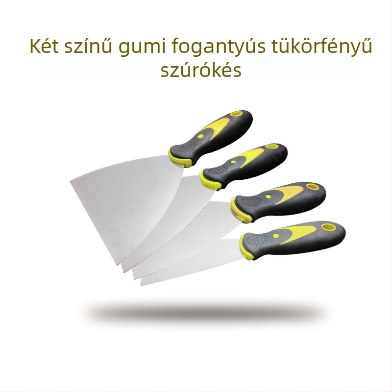 Glettelő kés műanyag fogantyúval és acél pengével, festéshez, gletteléshez és építéshez.