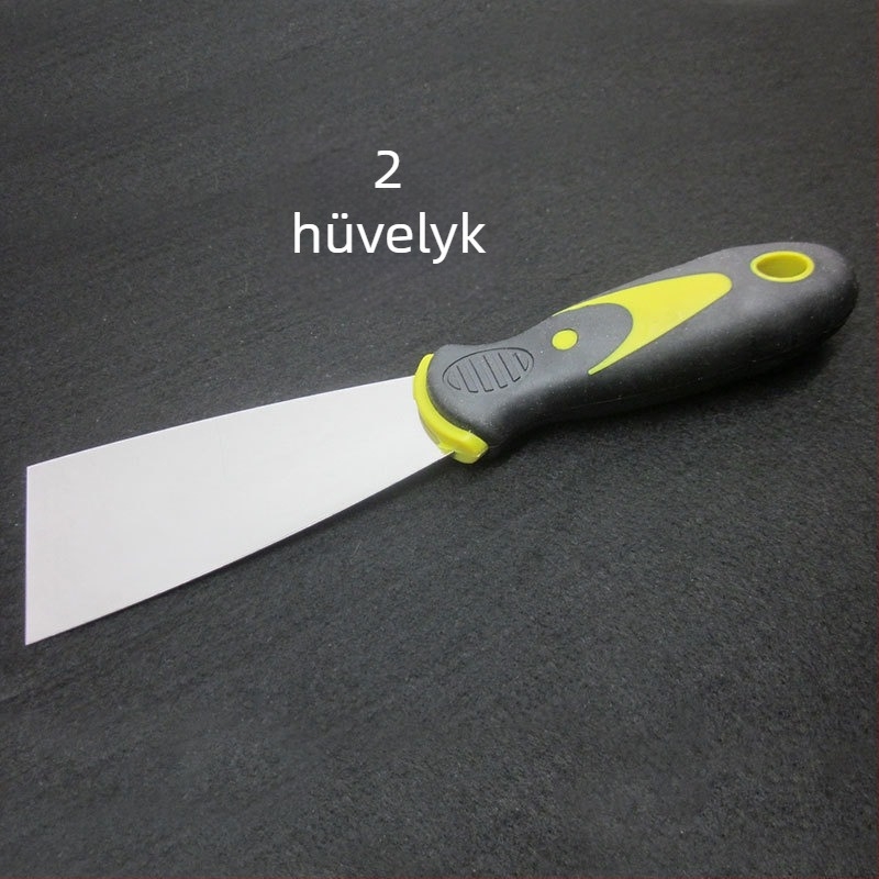 Glettelő kés műanyag fogantyúval és acél pengével, festéshez, gletteléshez és építéshez.