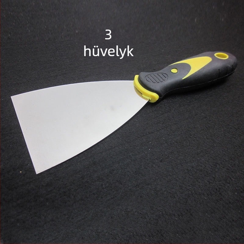 Glettelő kés műanyag fogantyúval és acél pengével, festéshez, gletteléshez és építéshez.