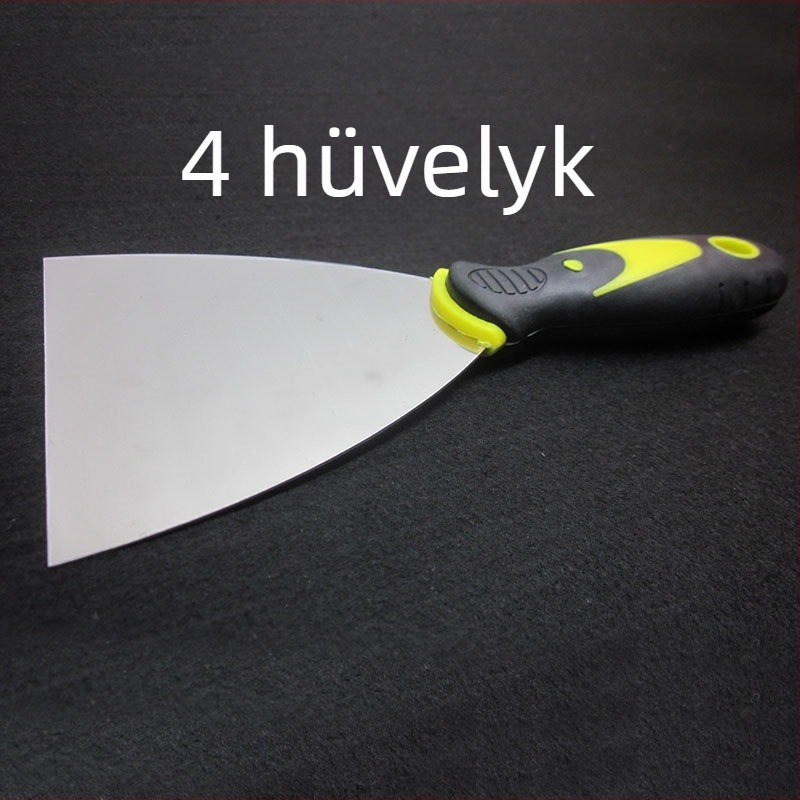 Glettelő kés műanyag fogantyúval és acél pengével, festéshez, gletteléshez és építéshez.