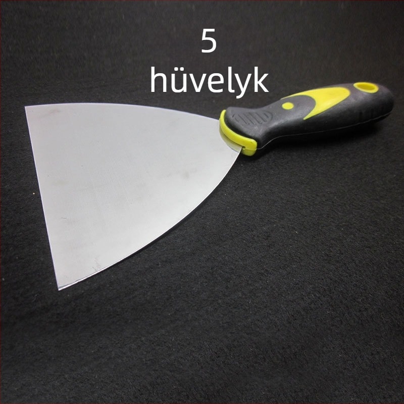 Glettelő kés műanyag fogantyúval és acél pengével, festéshez, gletteléshez és építéshez.