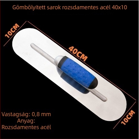 3 darabos rozsdamentes acél medence simítókészlet – lapos simítók betonhoz, gipszkartonhoz