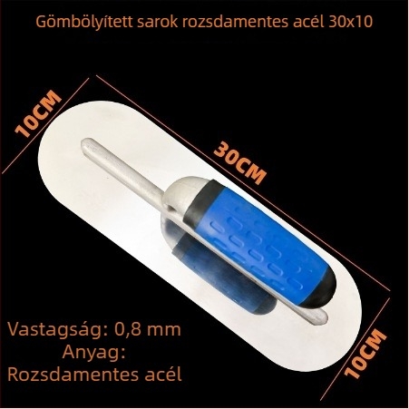 3 darabos rozsdamentes acél medence simítókészlet – lapos simítók betonhoz, gipszkartonhoz