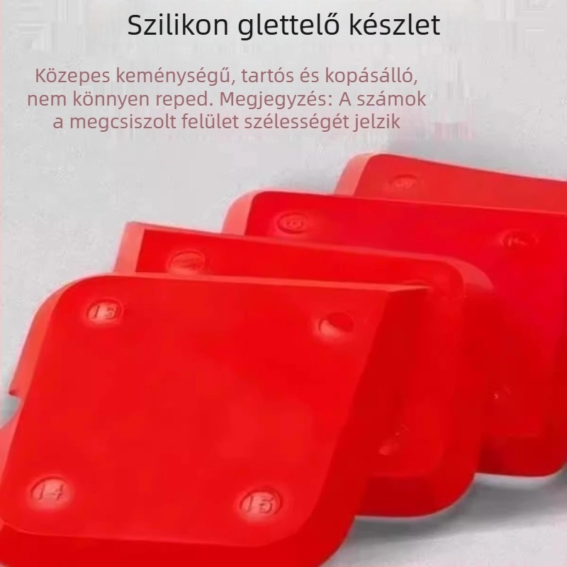 Szilikon spatula üveg tömítővarrások befejezésére, ajtók és ablakok éleihez. Márka: Friendly; Modell: Flat knife; Fő piac: Óceánia