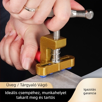 T-típusú toló kés üveg- és kerámiacsempékhez, kézi modell, Enjoy márka, vonalvágáshoz