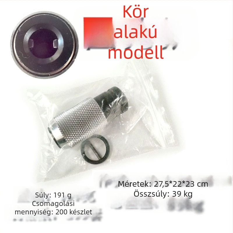 Fúrófej-konverziós adapter — négyszögletes és körös tengely, négylyukú fej, 1/2 hüvelyk az ütőfejhez, szénacél