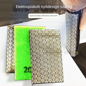 Négyzet alakú elektroplatált gyémánt kézi polírozólap kerámia csempékhez, pala, üveg és márvány polírozásához