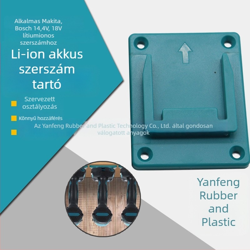 Szerszám tartó és fix alapú tároló 14.4V/18V Li-ion eszközökhöz (Makita, Bosch) ABS