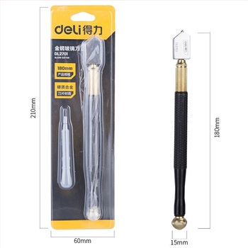Deli Tools Gyémánt üvegvágó görgős, vas nyél DL2701