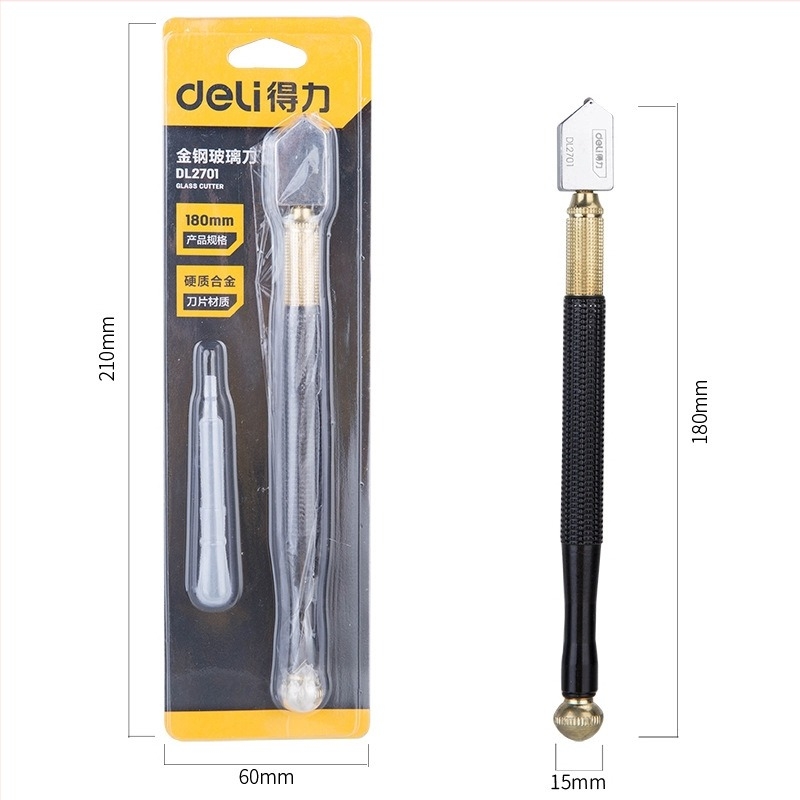 Deli Tools Gyémánt üvegvágó görgős, vas nyél DL2701