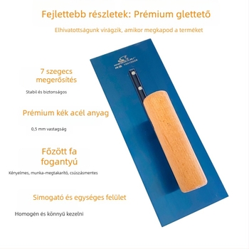 Glettvas falak gletteléséhez, acél penge, modell Putty scraper