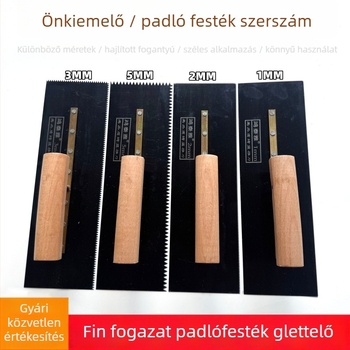 Hongtaiya Epoxipadló spatula fogazott acél pengével az önkiegyenlítő alkalmazásokhoz