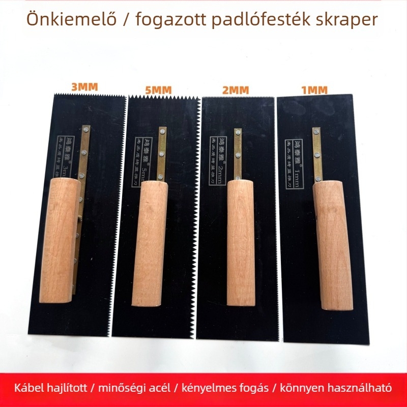Hongtaiya Epoxipadló spatula fogazott acél pengével az önkiegyenlítő alkalmazásokhoz